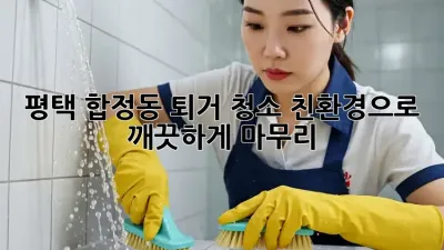 평택 합정동 퇴거 청소: 친환경으로 깨끗하게 마무리!